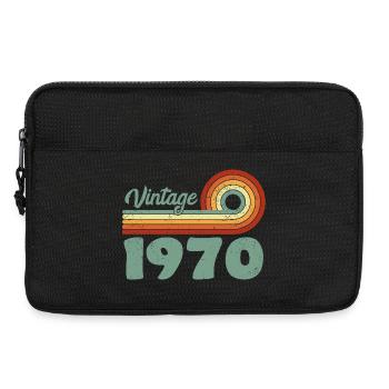 Vintage 1970's Birthday Mountain Retro 1970's - Laptop bag 13" - black - Front