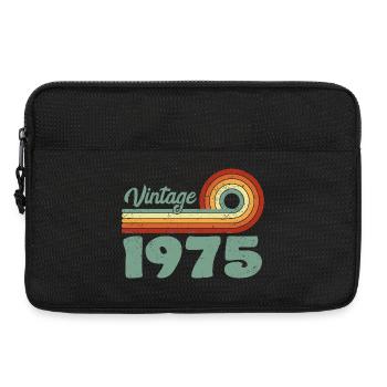 Vintage 1975 Retro Mountain Anniversary 1975 - Laptop bag 13" - black - Front