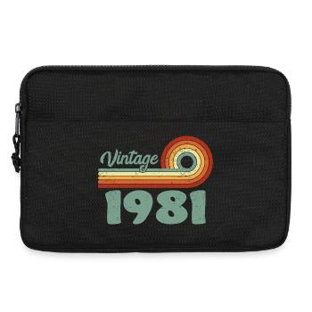 Vintage 1981 Birthday Mountain Retro 1981 - Laptoptasche 13" - Schwarz - Vorne