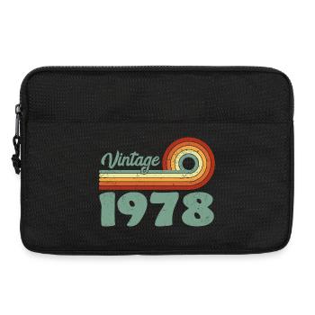 Vintage 1978 Retro Mountain Birthday 1978 - Laptop bag 13" - black - Front
