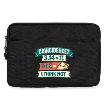 Coïncidence du jour PI, je pense, ce n’est pas une question de design de gâteau mathématique - Sacoche pour ordinateur portable 13 pouces - noir - Devant