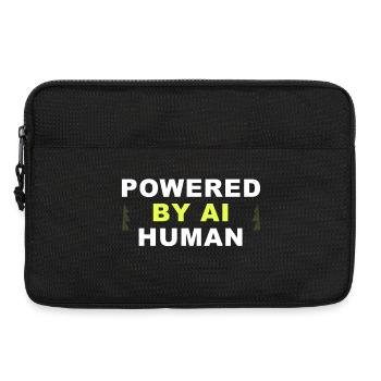 ANGETRIEBEN VON KI / MENSCH - Laptoptasche 13" - Schwarz - Vorne