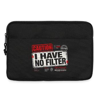Attention : je n’ai pas de filtre sarcasme ironie humour - Sacoche pour ordinateur portable 13 pouces - noir - Devant