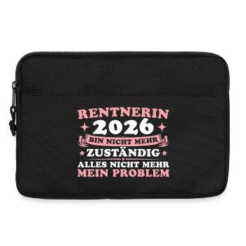 Abschiedsgeschenk Kollegin 2026 Rentnerin - Laptoptasche 13" - Schwarz - Vorne