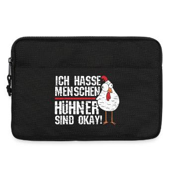 Hühnerflüsterer Huhn Hühnerhalter Hühner - Laptoptasche 13" - Schwarz - Vorne