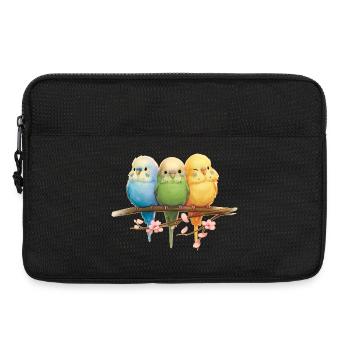 Funny budgies - Laptop bag 13" - black - Front