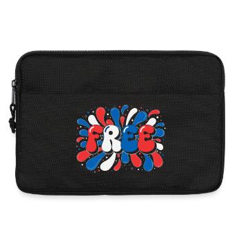 Freedom in tricolor sparkles - Laptop bag 13" - black - Front