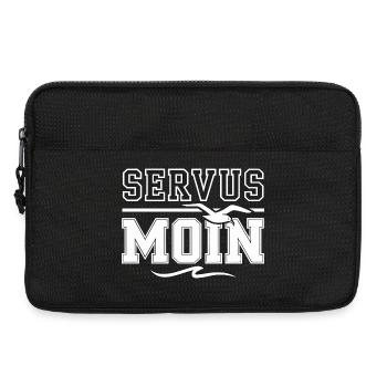 Servus Moin mer du Nord Vague côtière de mouette - Sacoche pour ordinateur portable 13 pouces - noir - Devant