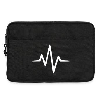 ECG Fréquence cardiaque Cadeau sur la ligne cardiaque - Sacoche pour ordinateur portable 13 pouces - noir - Devant