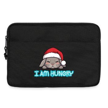Lapin gourmand de Noël - Sacoche pour ordinateur portable 13 pouces - noir - Devant