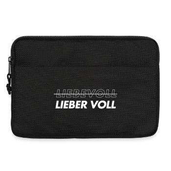 Liebevoll. Lieber voll - Laptoptasche 13" - Schwarz - Vorne