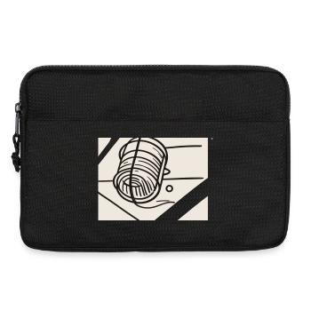 Boule de fil en art lineal - Sacoche pour ordinateur portable 13 pouces - noir - Devant