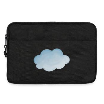 Cloud weather light blue - Laptop bag 13" - black - Front