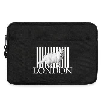 Punk Katze London Kontrast streetwaer - Laptoptasche 13" - Schwarz - Vorne
