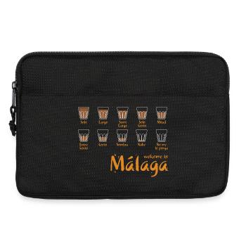 Welcome to Malaga (blue) - Laptoptasche 13" - Schwarz - Vorne