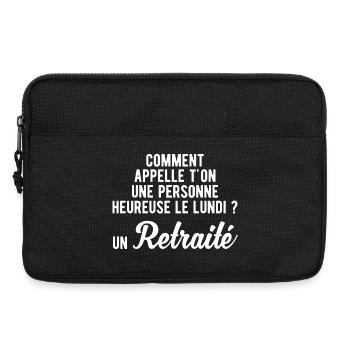Retraité Heureux le lundi - Sacoche pour ordinateur portable 13 pouces - noir - Devant