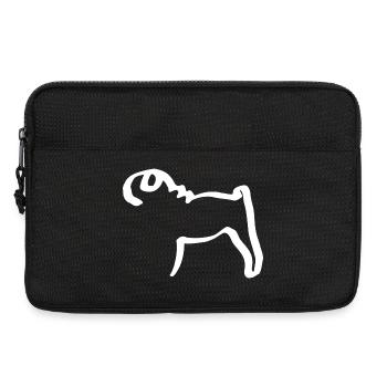 Lignes mops - Sacoche pour ordinateur portable 13 pouces - noir - Devant