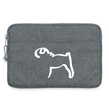 Lignes mops - Sacoche pour ordinateur portable 13 pouces - gris chiné - Devant