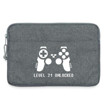 21st Birthday Gamer Zocker - Laptop bag 13" - heather grey - Front