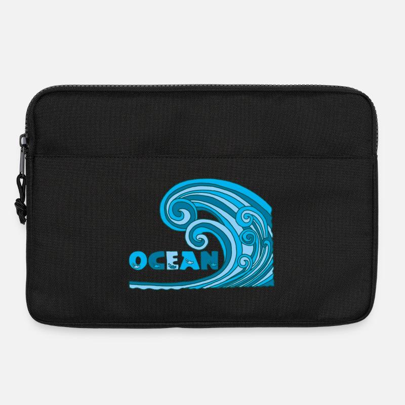 Ozean - Laptoptasche 13" - Schwarz