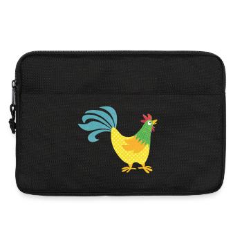 Rooster pattern colorful Easter Farmer Animal love colorful - Laptop bag 13" - black - Front