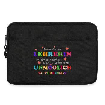Eine großartige Lehrerin, unmöglich zu vergessen - Laptoptasche 13" - Schwarz - Vorne