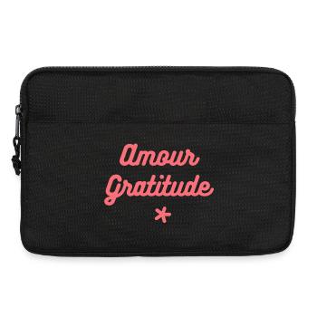 Amour & Gratitude - Sacoche pour ordinateur portable 13 pouces - noir - Devant