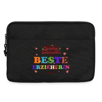 Frohe Weihnachten für die Beste Erzieherin - Danke - Laptoptasche 13" - Schwarz - Vorne