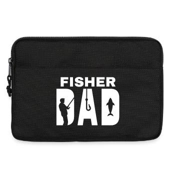 pêche, pêcheur, fan de pêche - Sacoche pour ordinateur portable 13 pouces - noir - Devant