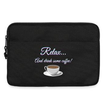 Relax... And drink some coffee! - Laptop bag 13" - black - Front