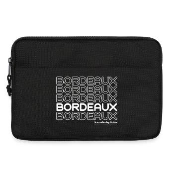 Bordeaux Neon Typo Mehrfach - Laptoptasche 13" - Schwarz - Vorne