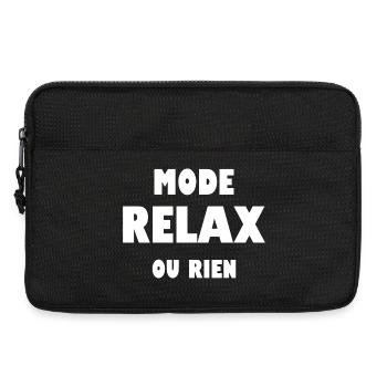 Mode relax ou rien - Sacoche pour ordinateur portable 13 pouces - noir - Devant