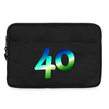 tolle apparel, 40 karibischer farbverlauf - Laptoptasche 13" - Schwarz - Vorne