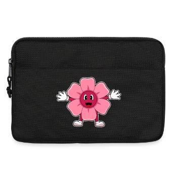 Fleur drôle - Sacoche pour ordinateur portable 13 pouces - noir - Devant
