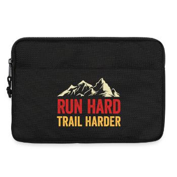 Run Hard. Trail Harder - Laptop bag 13" - black - Front