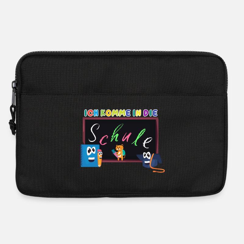 Ich komme in die Schule | Einschulung Schulanfang - Laptoptasche 13" - Schwarz