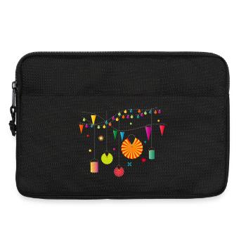 Fête d’été dans votre propre jardin avec des lanternes - Sacoche pour ordinateur portable 13 pouces - noir - Devant