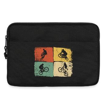 Silhouettes de quad sur blocs de couleur - Sacoche pour ordinateur portable 13 pouces - noir - Devant