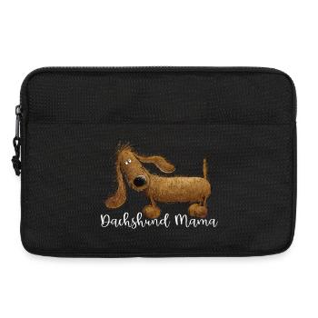 Dachshund Mama Pour la maîtresse teckel - Sacoche pour ordinateur portable 13 pouces - noir - Devant