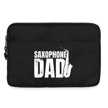 Père saxophoniste - Sacoche pour ordinateur portable 13 pouces - noir - Devant