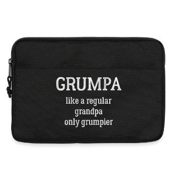 Grumpa wie normaler Opa, nur mürrischer, lustiger - Laptoptasche 13" - Schwarz - Vorne