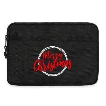 Joyeux Noël Script Circle - Sacoche pour ordinateur portable 13 pouces - noir - Devant