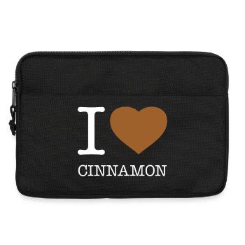 I LOVE CINNAMON Zimt - Laptoptasche 13" - Schwarz - Vorne