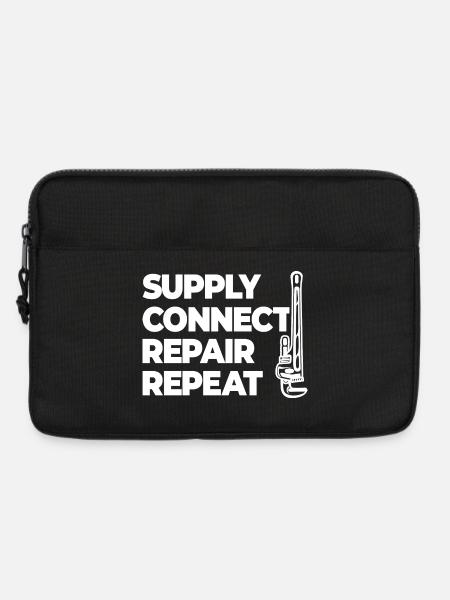 Versorgen Verbinden Reparieren Klempnern - Laptoptasche 13" - Schwarz