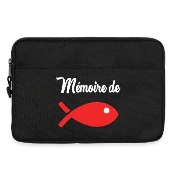 POISSON. MEMOIRE. HUMOUR. SARDINE. POISSON D'AVRIL - Sacoche pour ordinateur portable 13 pouces - noir - Devant