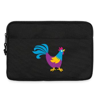coq coq coloré animaux de la ferme animaux de Pâques - Sacoche pour ordinateur portable 13 pouces - noir - Devant