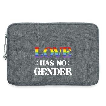 LGBT Pride Month - Love Has No Gender - Laptop bag 13" - heather grey - Front