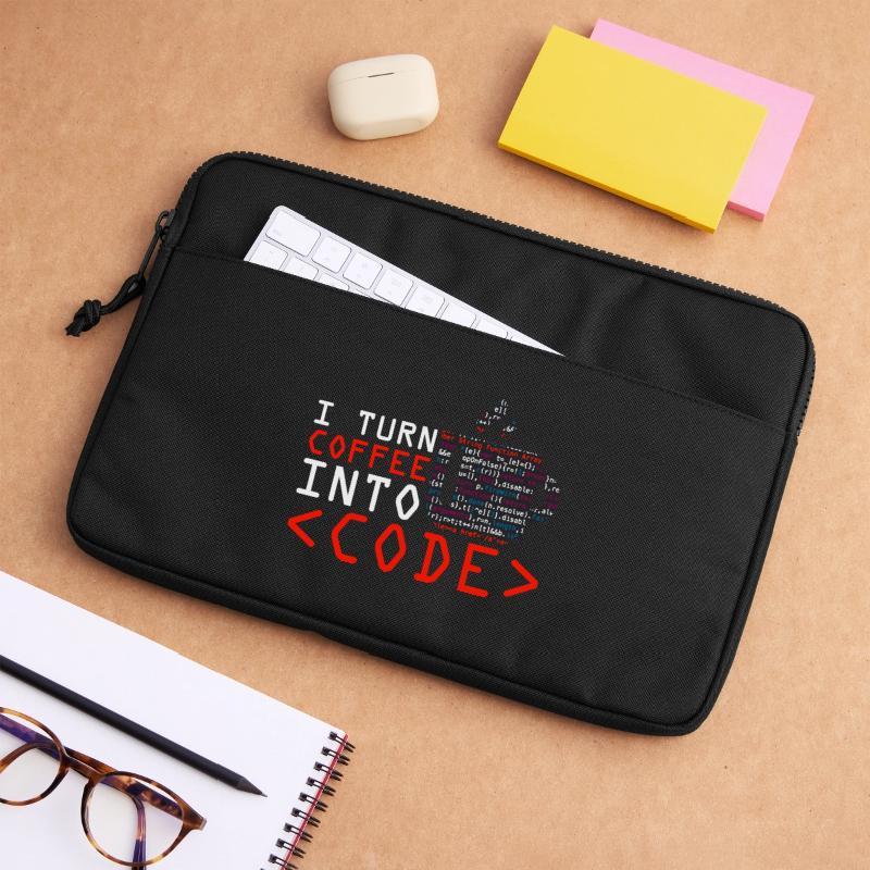 Les programmeurs génèrent du code à partir de café Sacoche pour ordinateur portable 13 pouces