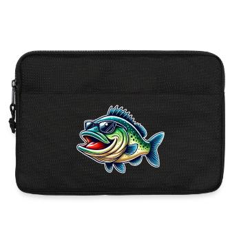 Perch fishing - Laptop bag 13" - black - Front