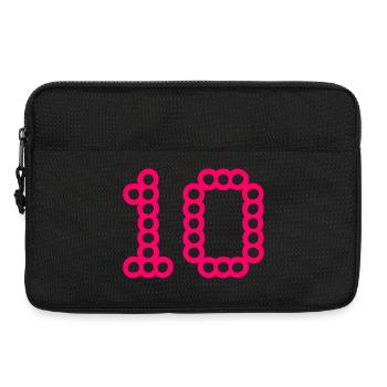 10. 10 JAHRE. 10-JÄHRIGES JUBILÄUM. 10-JÄHRIGES JUBILÄUM. - Laptoptasche 13" - Schwarz - Vorne